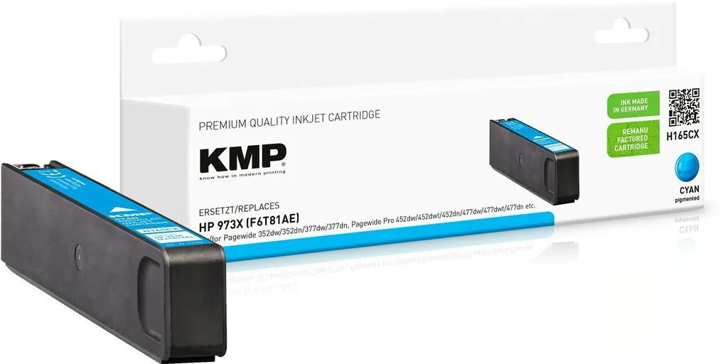KMP Συμβατό Μελάνι Εκτυπωτή InkJet HP F6T81AE 86ml Κυανό 1τμχ 1753,4003 KMP Συμβατό Μελάνι Εκτυπωτή InkJet HP F6T81AE 86ml Κυανό 1τμχ 1753,4003 - Image 1