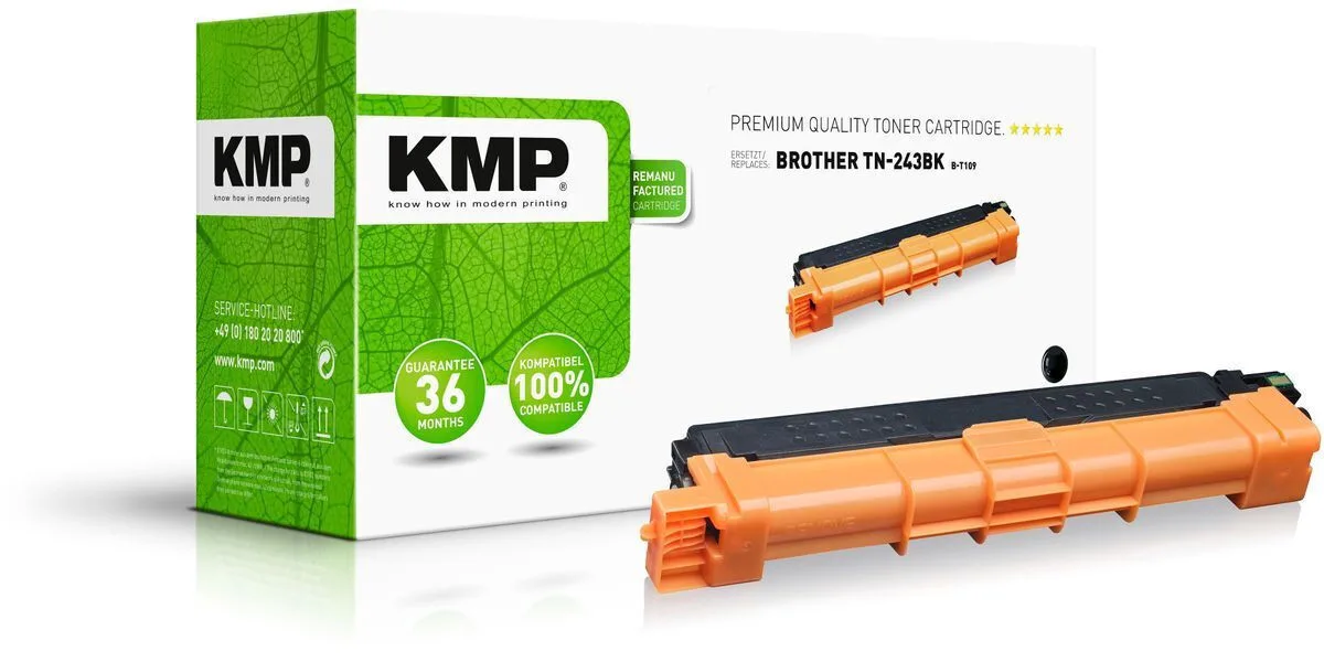 KMP Συμβατό Toner για Laser Εκτυπωτή Brother Brother Tn243bk Μαύρο 1268,0000 KMP Συμβατό Toner για Laser Εκτυπωτή Brother Brother Tn243bk Μαύρο 1268,0000 - Image 1