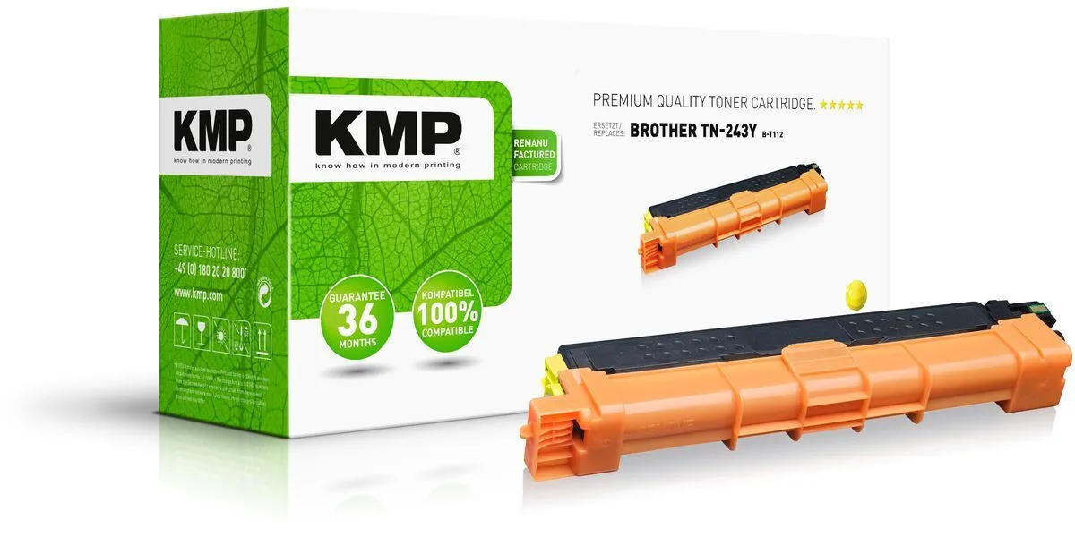 KMP Συμβατό Toner για Laser Εκτυπωτή Brother Brother Tn243y 1000 Σελίδων Κίτρινο 1268,0009 KMP Συμβατό Toner για Laser Εκτυπωτή Brother Brother Tn243y 1000 Σελίδων Κίτρινο 1268,0009 - Image 1