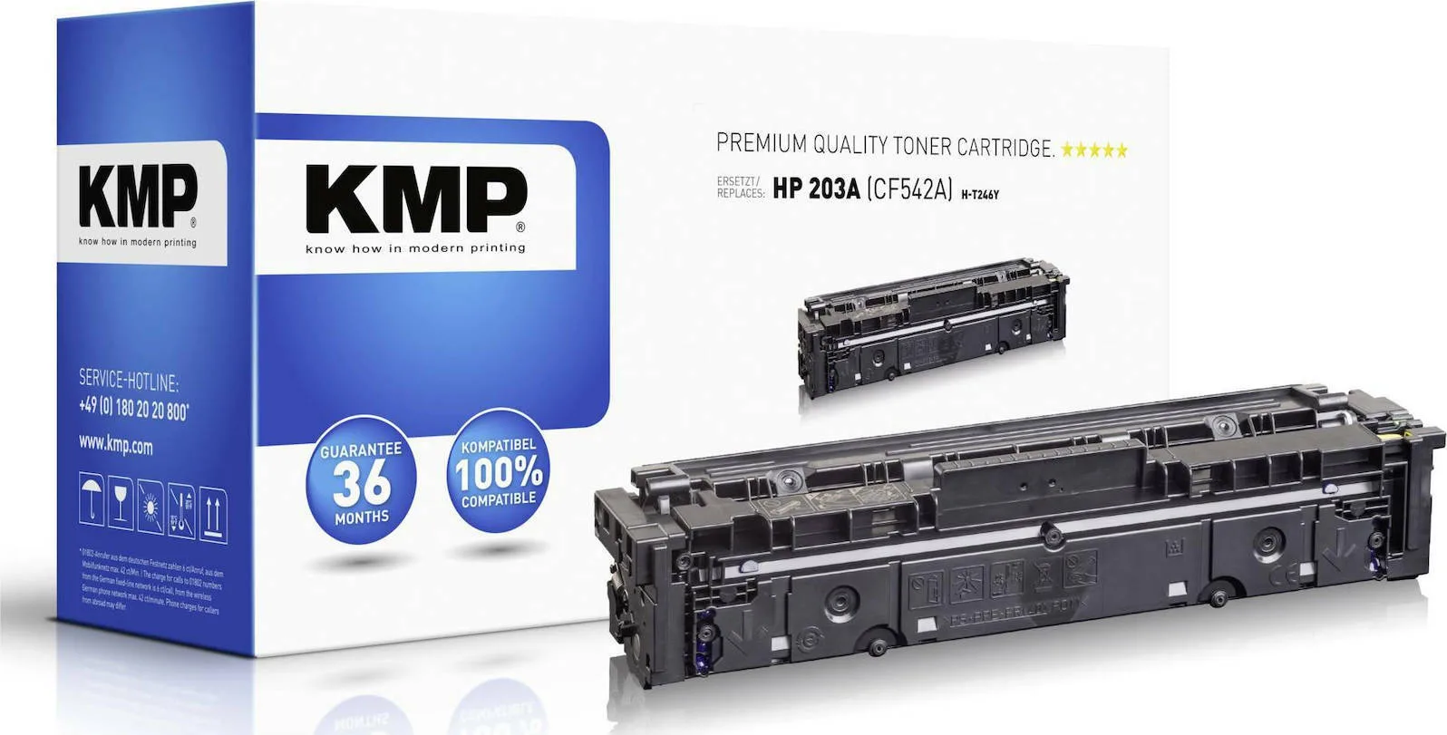 KMP Συμβατό Toner για Laser Εκτυπωτή HP 1300 Σελίδων Κίτρινο KMP Συμβατό Toner για Laser Εκτυπωτή HP 1300 Σελίδων Κίτρινο - Image 1