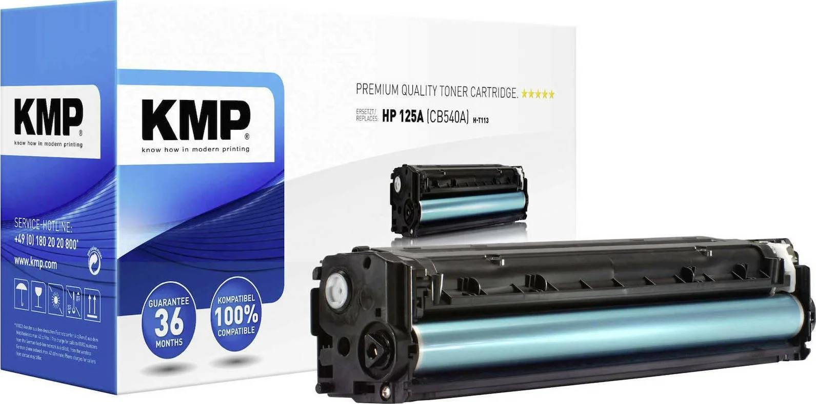 KMP H-T113 Συμβατό Toner για Laser Εκτυπωτή HP 125A CB540A 2200 Σελίδων Μαύρο KMP H-T113 Συμβατό Toner για Laser Εκτυπωτή HP 125A CB540A 2200 Σελίδων Μαύρο - Image 1