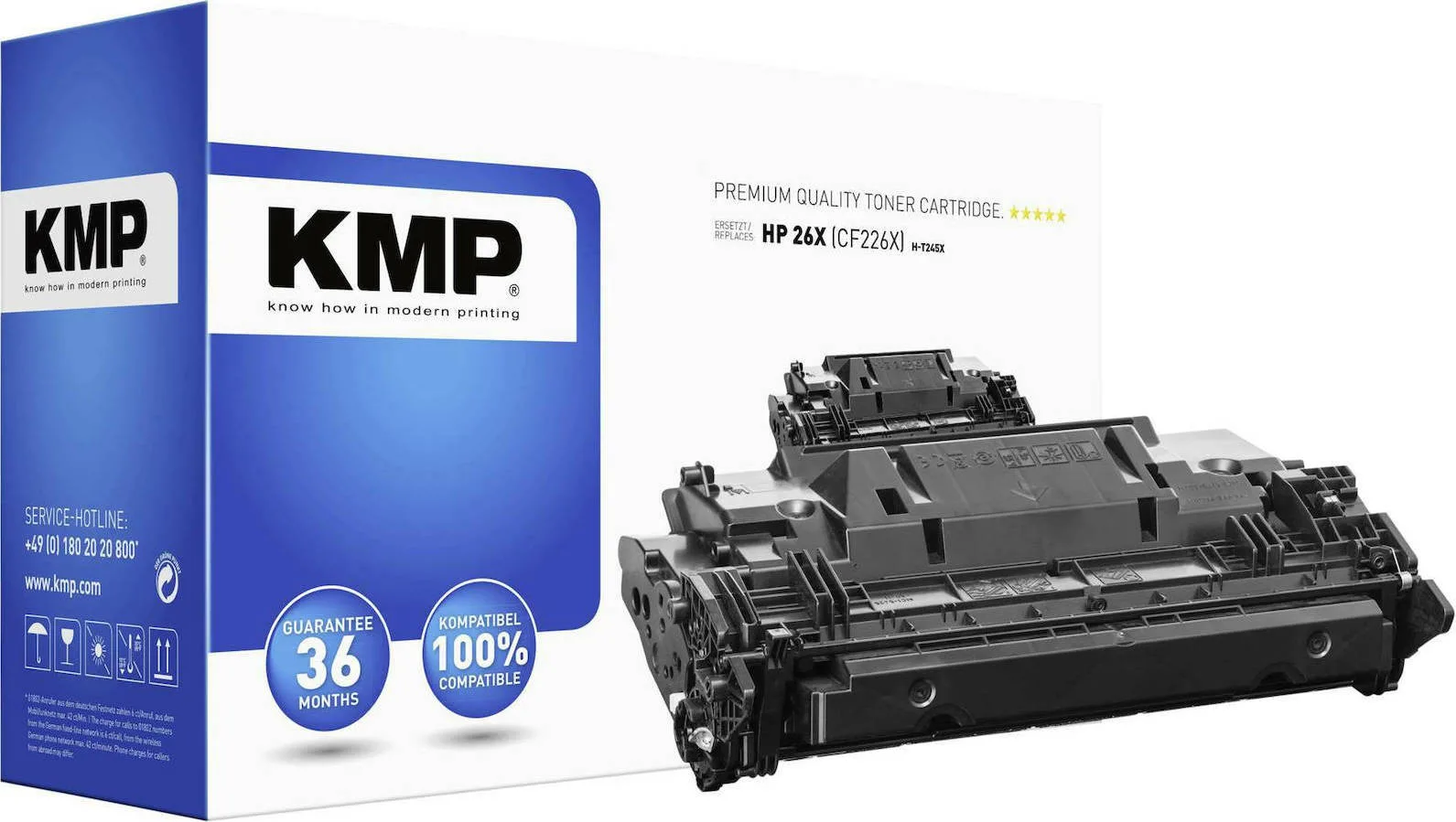 KMP H-T245X Συμβατό Toner για Laser Εκτυπωτή HP 26X CF226X / Canon 052H 12000 Σελίδων Μαύρο KMP H-T245X Συμβατό Toner για Laser Εκτυπωτή HP 26X CF226X / Canon 052H 12000 Σελίδων Μαύρο - Image 1