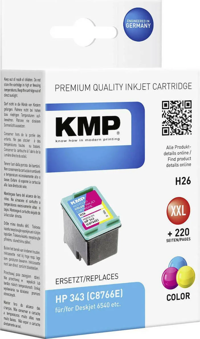KMP H26 Συμβατό Μελάνι Εκτυπωτή InkJet HP Πολλαπλό (Color) 1τμχ 1024,4343 KMP H26 Συμβατό Μελάνι Εκτυπωτή InkJet HP Πολλαπλό (Color) 1τμχ 1024,4343 - Image 1
