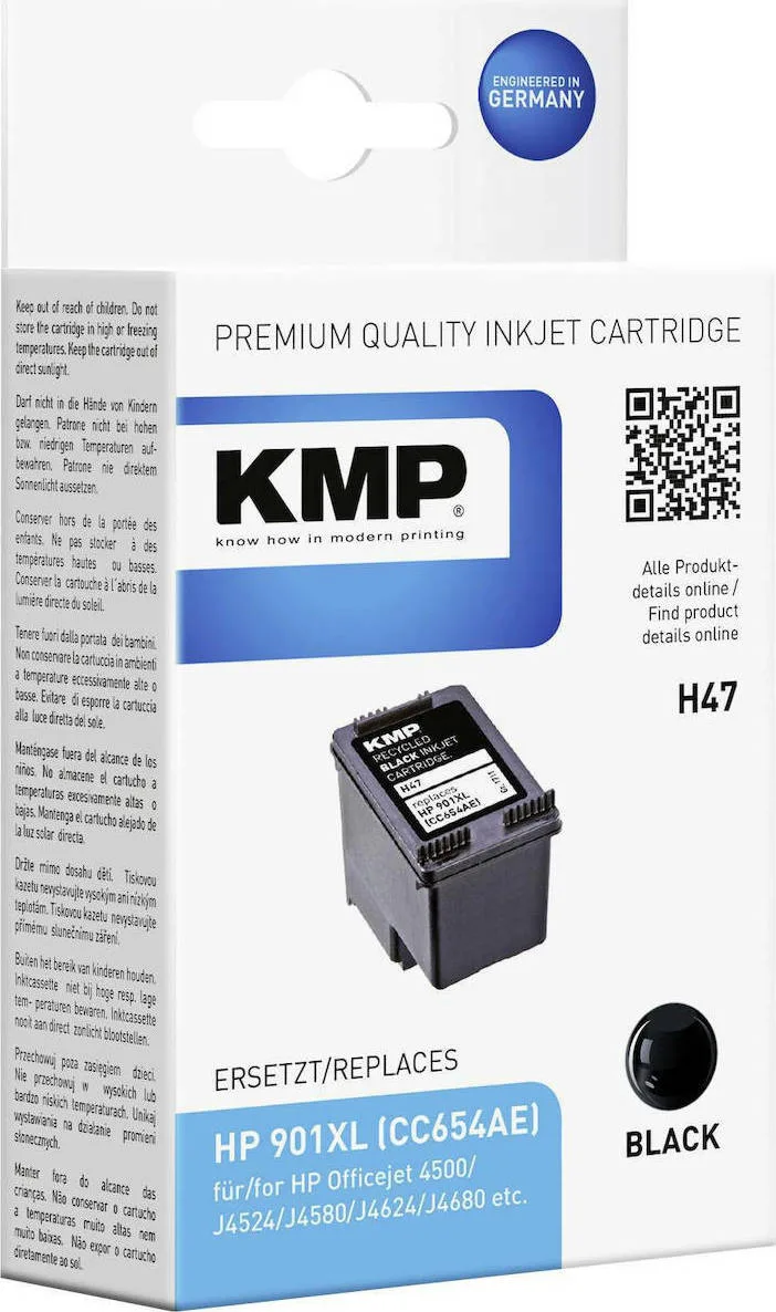 KMP H47 Συμβατό Μελάνι Εκτυπωτή InkJet HP Μαύρο 1τμχ 1711,4541 KMP H47 Συμβατό Μελάνι Εκτυπωτή InkJet HP Μαύρο 1τμχ 1711,4541 - Image 1