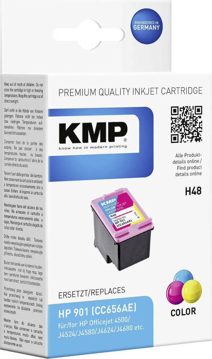KMP H48 Συμβατό Μελάνι Εκτυπωτή InkJet HP Πολλαπλό (Color) 1τμχ 1711,4560 KMP H48 Συμβατό Μελάνι Εκτυπωτή InkJet HP Πολλαπλό (Color) 1τμχ 1711,4560 - Image 1