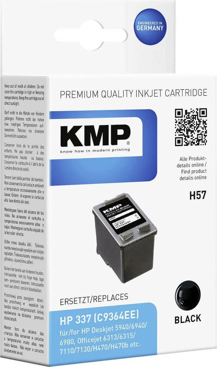 KMP H57 Συμβατό Μελάνι Εκτυπωτή InkJet HP 5.9ml Μαύρο 1τμχ 1705,4337 KMP H57 Συμβατό Μελάνι Εκτυπωτή InkJet HP 5.9ml Μαύρο 1τμχ 1705,4337 - Image 1