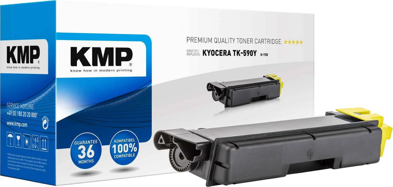 KMP K-T55 Συμβατό Toner για Laser Εκτυπωτή Kyocera TK-590Y 5000 Σελίδων Κίτρινο KMP K-T55 Συμβατό Toner για Laser Εκτυπωτή Kyocera TK-590Y 5000 Σελίδων Κίτρινο - Image 1