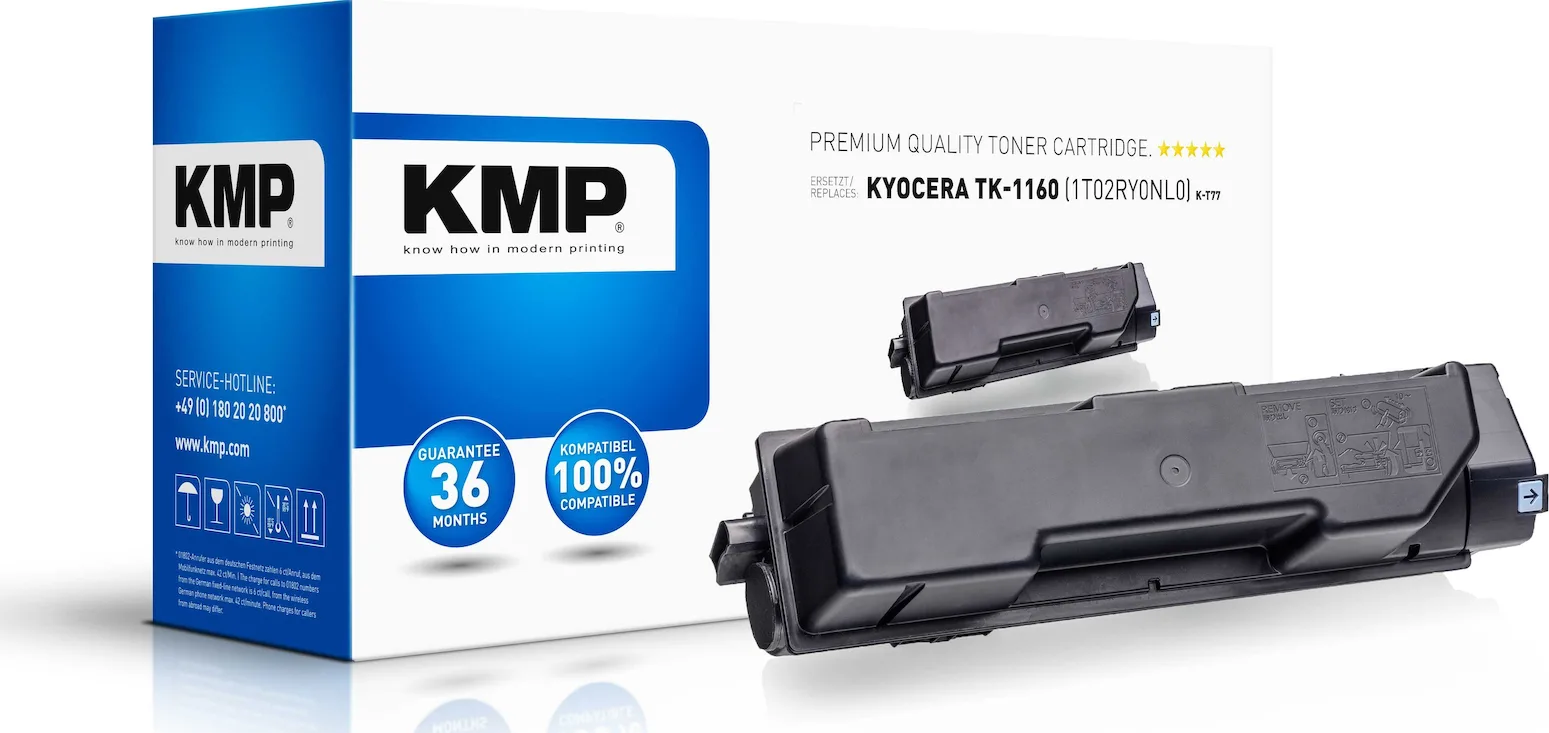 KMP K-T77 Συμβατό Toner για Laser Εκτυπωτή Kyocera TK-1160K 8200 Σελίδων Μαύρο KMP K-T77 Συμβατό Toner για Laser Εκτυπωτή Kyocera TK-1160K 8200 Σελίδων Μαύρο - Image 1