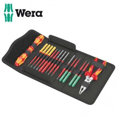 Kraftform Kompakt Vde Insulated Tools Set Screwdrivers Bits Pliers Wera 05006612001 17 Pieces Kraftform Kompakt Vde Insulated Tools Set Screwdrivers Bits Pliers Wera 05006612001 17 Pieces - Image 1