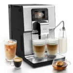Krups Experience Αυτόματη Μηχανή Espresso 1550W Πίεσης 15bar για Cappuccino με Μύλο Άλεσης Γκρι 1386990
