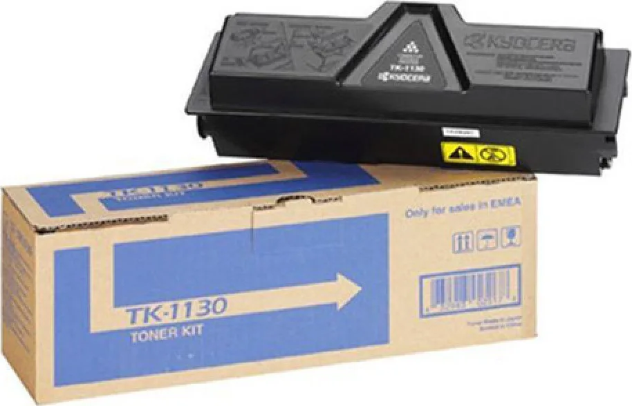 Kyocera TK-1130 Γνήσιο Toner Laser Εκτυπωτή Μαύρο 3000 Σελίδων 1T02MJ0NLC 1T02MJ0NL0 Kyocera TK-1130 Γνήσιο Toner Laser Εκτυπωτή Μαύρο 3000 Σελίδων 1T02MJ0NLC 1T02MJ0NL0 - Image 1