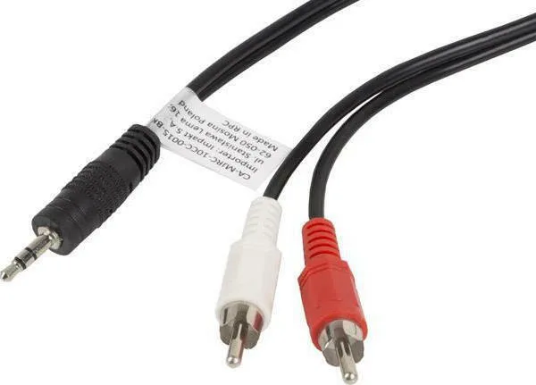 Lanberg Καλώδιο Ήχου 3.5mm male - RCA male Μαύρο 1.5m CA-MJRC-10CC-0015-BK Lanberg Καλώδιο Ήχου 3.5mm male - RCA male Μαύρο 1.5m CA-MJRC-10CC-0015-BK - Image 1