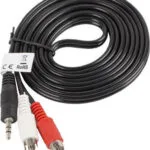 Lanberg Καλώδιο Ήχου 3.5mm male - RCA male Μαύρο 2m CA-MJRC-10CC-0025-BK