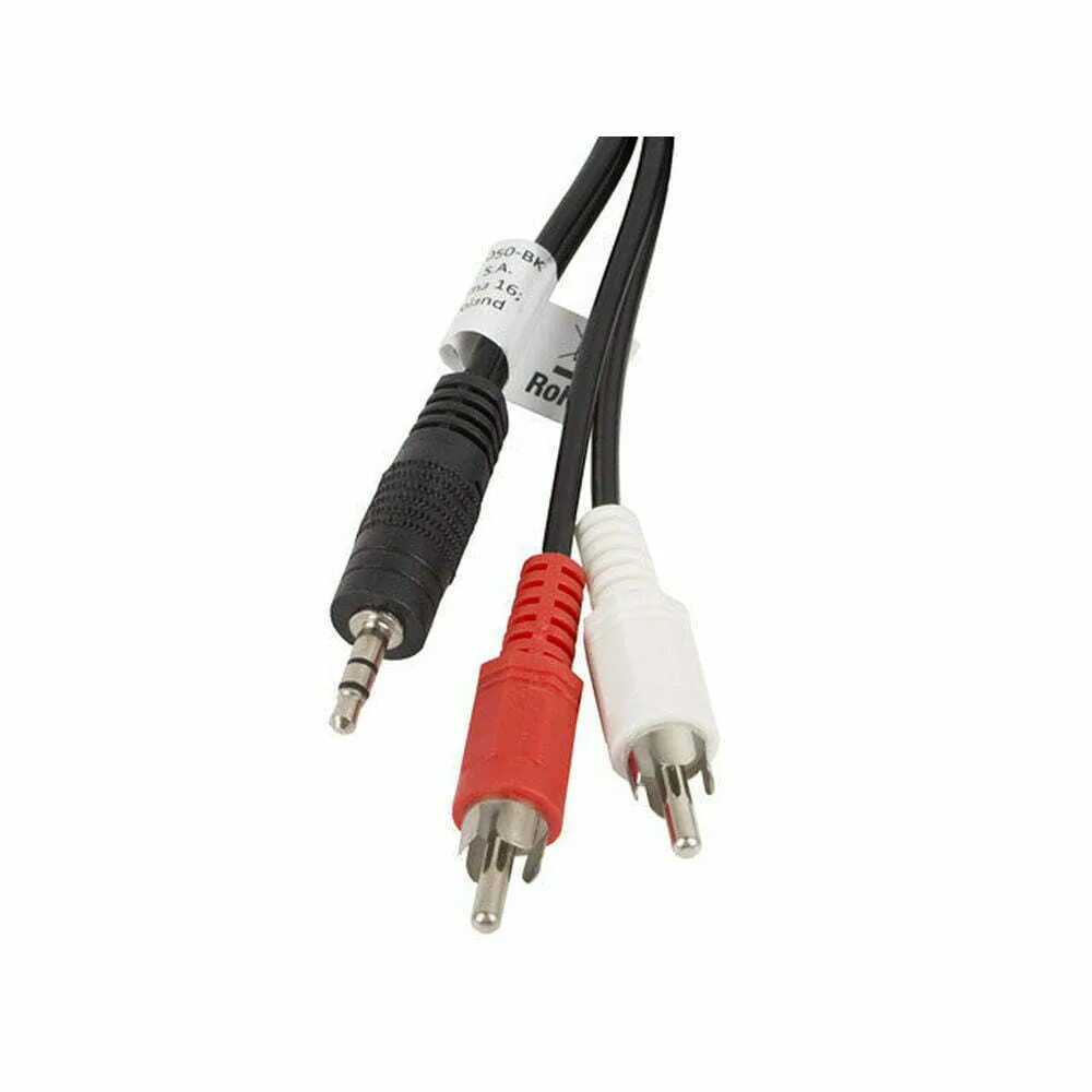 Lanberg Καλώδιο Ήχου 3.5mm male - RCA male Μαύρο 5m CA-MJRC-10CC-0050-BK Lanberg Καλώδιο Ήχου 3.5mm male - RCA male Μαύρο 5m CA-MJRC-10CC-0050-BK - Image 1