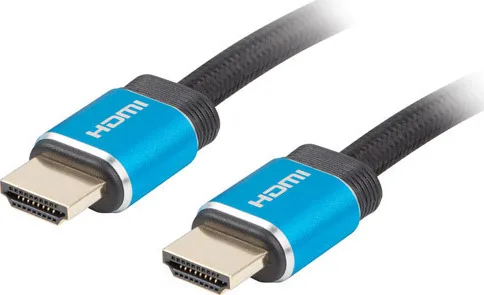 Lanberg HDMI 2.0 Premium High Speed 4K 60Hz HDR Braided Cable HDMI male - HDMI male 1m Μαύρο CA-HDMI-P20CU-0010-BK Lanberg HDMI 2.0 Premium High Speed 4K 60Hz HDR Braided Cable HDMI male - HDMI male 1m Μαύρο CA-HDMI-P20CU-0010-BK - Image 1