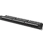 Lanberg Patch Panel για Rack 1U 19" 24 Θυρών cat6 Μαύρο PPU6-1124-B