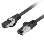 Lanberg S/FTP Cat.8.1 Καλώδιο Δικτύου Ethernet 0.25m Μαύρο PCF8-10CU-0025-BK
