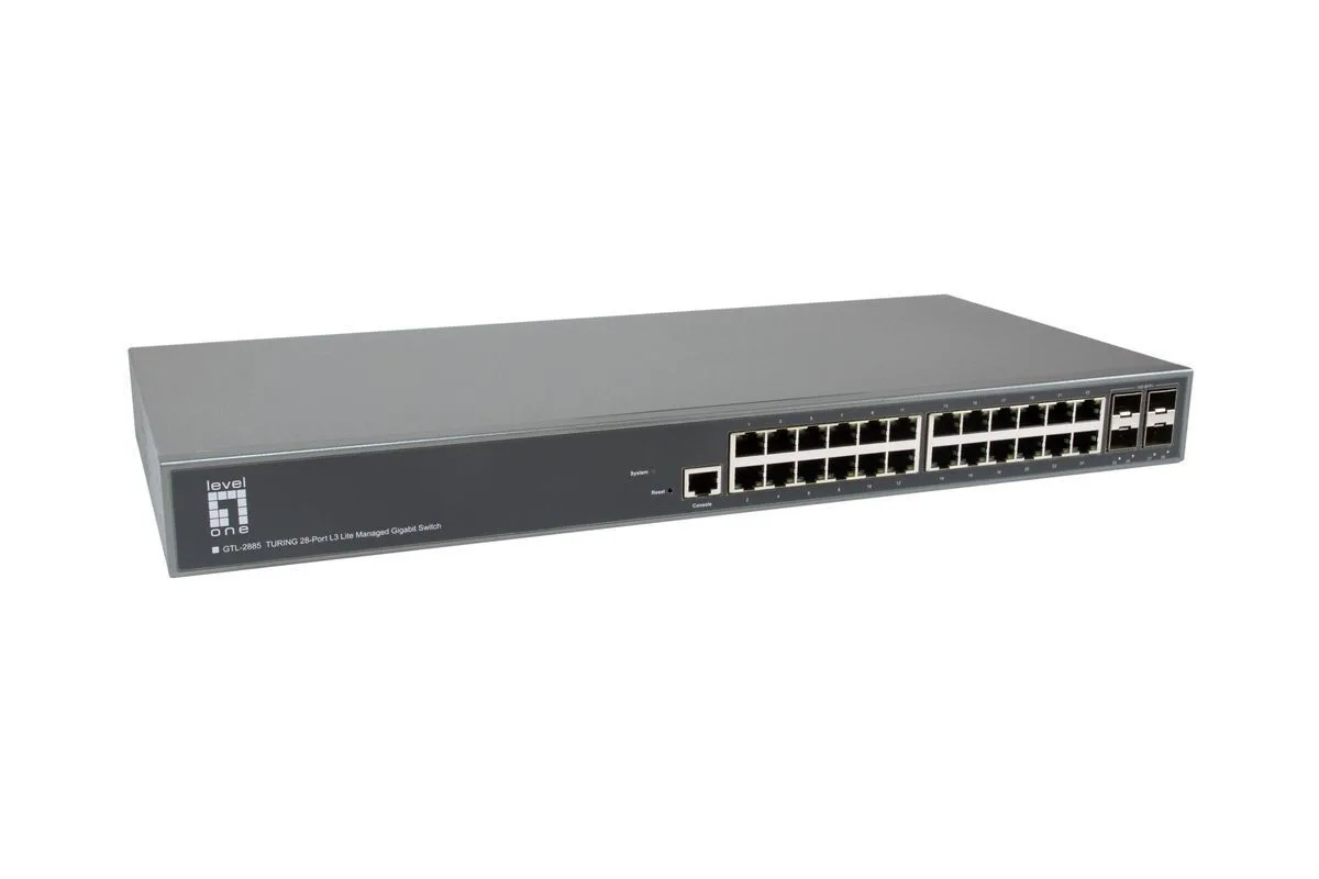 Level One GTL-2885 Managed L3 Switch με 24 Θύρες Gigabit (1Gbps) Ethernet και 4 SFP Θύρες Level One GTL-2885 Managed L3 Switch με 24 Θύρες Gigabit (1Gbps) Ethernet και 4 SFP Θύρες - Image 1