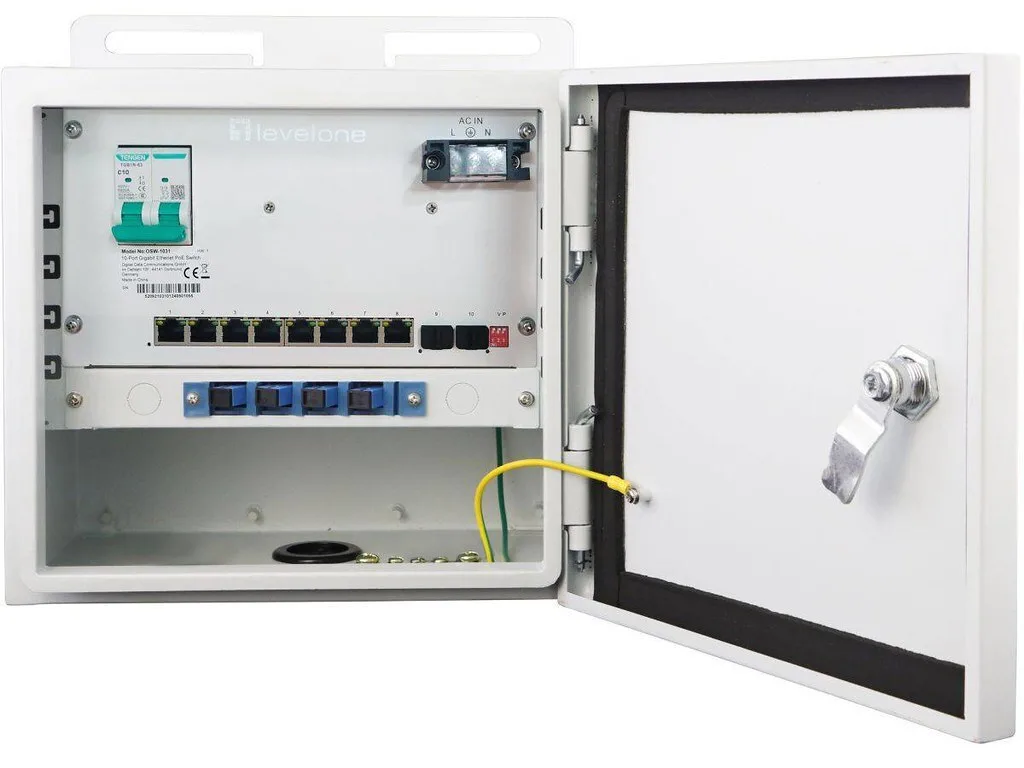Level One OSW-1031 Unmanaged PoE+ Switch με 10 Θύρες Gigabit (1Gbps) Ethernet και 2 SFP Θύρες Level One OSW-1031 Unmanaged PoE+ Switch με 10 Θύρες Gigabit (1Gbps) Ethernet και 2 SFP Θύρες - Image 1