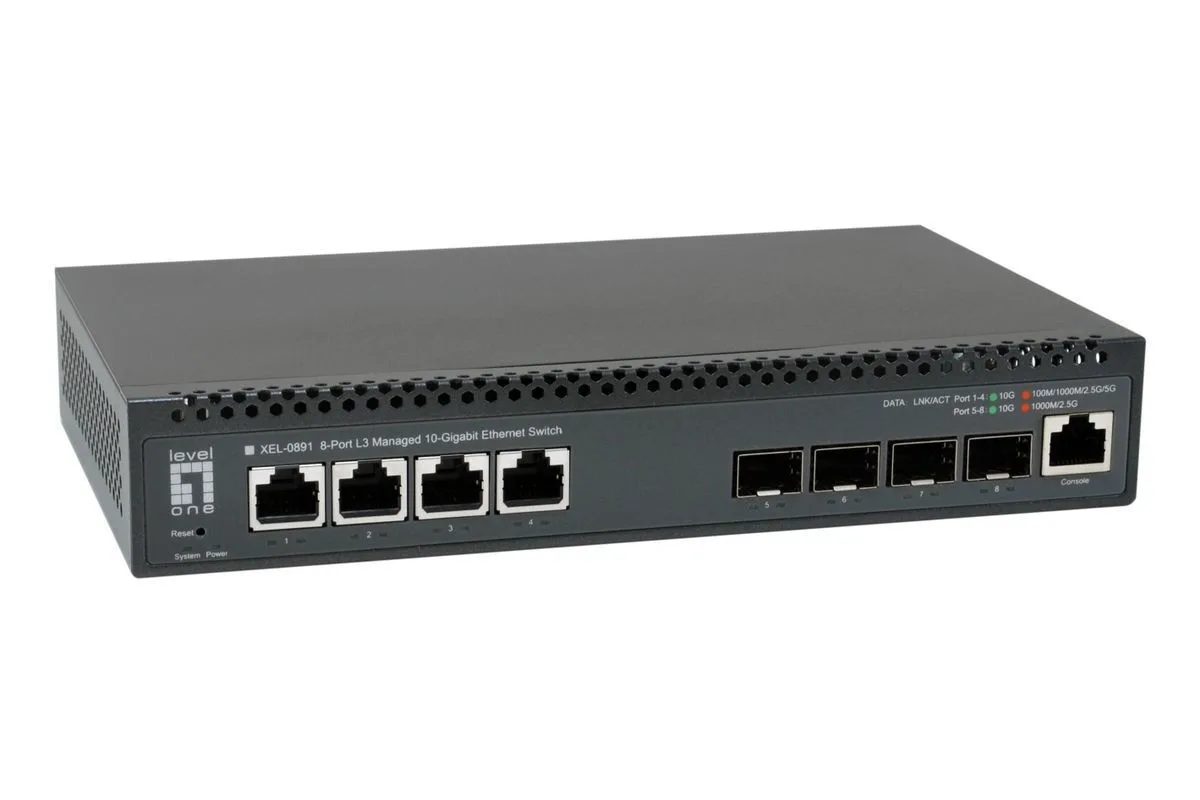 Level One XEL-0891 Managed L3 Switch με 4 Θύρες Gigabit (1Gbps) Ethernet και 4 SFP Θύρες Level One XEL-0891 Managed L3 Switch με 4 Θύρες Gigabit (1Gbps) Ethernet και 4 SFP Θύρες - Image 1