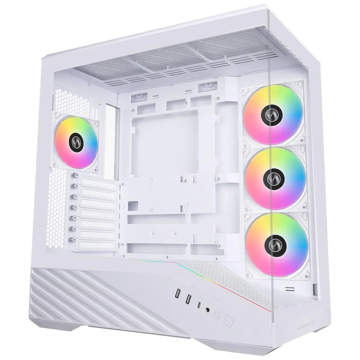 Lian Li Vector V100 Gaming Midi Tower Κουτί Υπολογιστή με Πλαϊνό Παράθυρο και ARGB Φωτισμό Λευκό Lian Li Vector V100 Gaming Midi Tower Κουτί Υπολογιστή με Πλαϊνό Παράθυρο και ARGB Φωτισμό Λευκό - Image 1