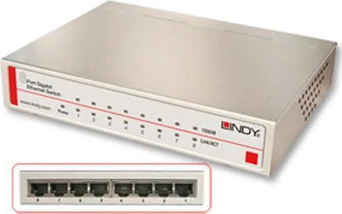 Lindy 25045 Managed L2 Switch με 8 Θύρες Gigabit (1Gbps) Ethernet και 8 SFP Θύρες Lindy 25045 Managed L2 Switch με 8 Θύρες Gigabit (1Gbps) Ethernet και 8 SFP Θύρες - Image 1