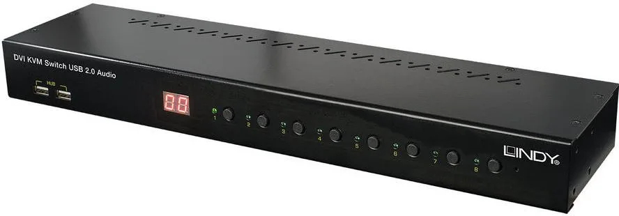 Lindy 39317 KVM & Data Switch με DVI / Audio / USB 2.0 / USB-B Lindy 39317 KVM & Data Switch με DVI / Audio / USB 2.0 / USB-B - Image 1