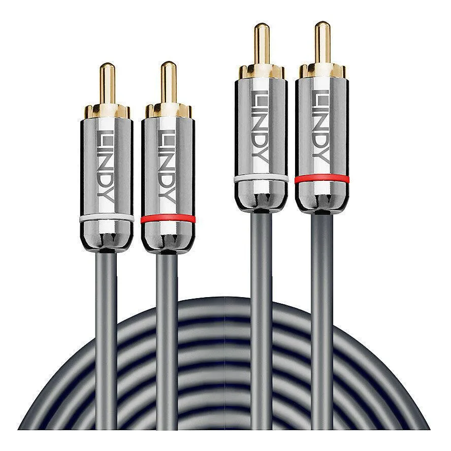 Lindy Cable 2x RCA male - 2x RCA male 2m 35346 Lindy Cable 2x RCA male - 2x RCA male 2m 35346 - Image 1