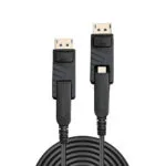 Lindy Cable DisplayPort male - DisplayPort male 100m Μαύρο (38486)