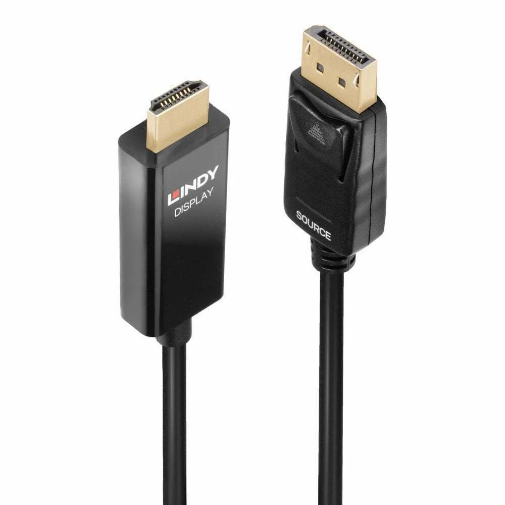 Lindy Cable DisplayPort male - HDMI male 3m Μαύρο (40927) Lindy Cable DisplayPort male - HDMI male 3m Μαύρο (40927) - Image 1