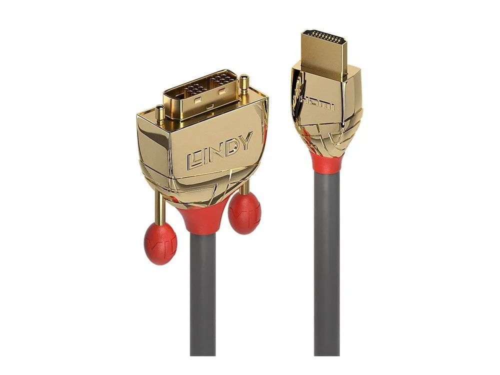 Lindy Cable DVI-D male - HDMI male 1m Μαύρο (36194) Lindy Cable DVI-D male - HDMI male 1m Μαύρο (36194) - Image 1