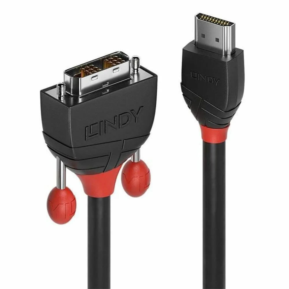 Lindy Cable DVI-D male - HDMI male 5m Μαύρο (36274) Lindy Cable DVI-D male - HDMI male 5m Μαύρο (36274) - Image 1