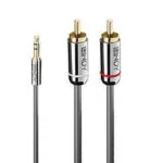 Lindy Καλώδιο Ήχου 3.5mm male - 2x RCA male Μαύρο 10m 35337