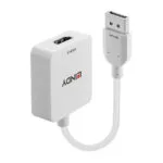 Lindy Μετατροπέας DisplayPort male σε HDMI female Λευκό 1τμχ 38303