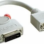 Lindy Μετατροπέας DVI-A male σε VGA female Λευκό 1τμχ 41222