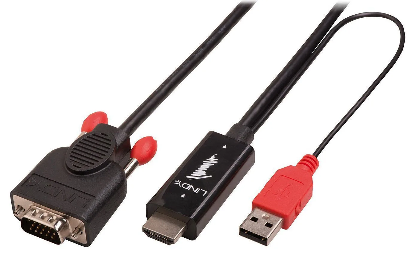 Lindy Μετατροπέας VGA / HDMI male σε VGA / HDMI female (41457) Lindy Μετατροπέας VGA / HDMI male σε VGA / HDMI female (41457) - Image 1