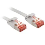 Lindy Flat U/FTP (STP) Cat.6 (Gigabit) Καλώδιο Δικτύου Ethernet 2m Γκρι 47552