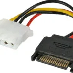 Lindy Lindy 15-Pin Sata - 4-Pin Molex Cable 0.12m Μαύρο