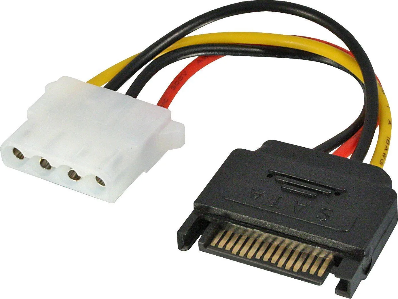 Lindy Lindy 15-Pin Sata - 4-Pin Molex Cable 0.12m Μαύρο Lindy Lindy 15-Pin Sata - 4-Pin Molex Cable 0.12m Μαύρο - Image 1