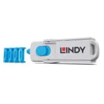 Lindy Port Blocker Hdmi 1 Key + 4 X Blocks Blue