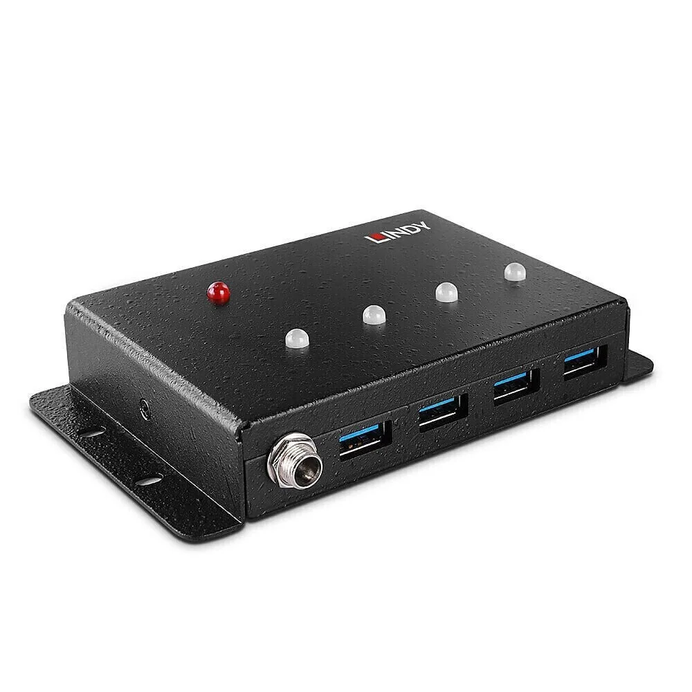 Lindy Port Hub 4 Θυρών USB 3.0 με σύνδεση USB-A 43374 Lindy Port Hub 4 Θυρών USB 3.0 με σύνδεση USB-A 43374 - Image 1