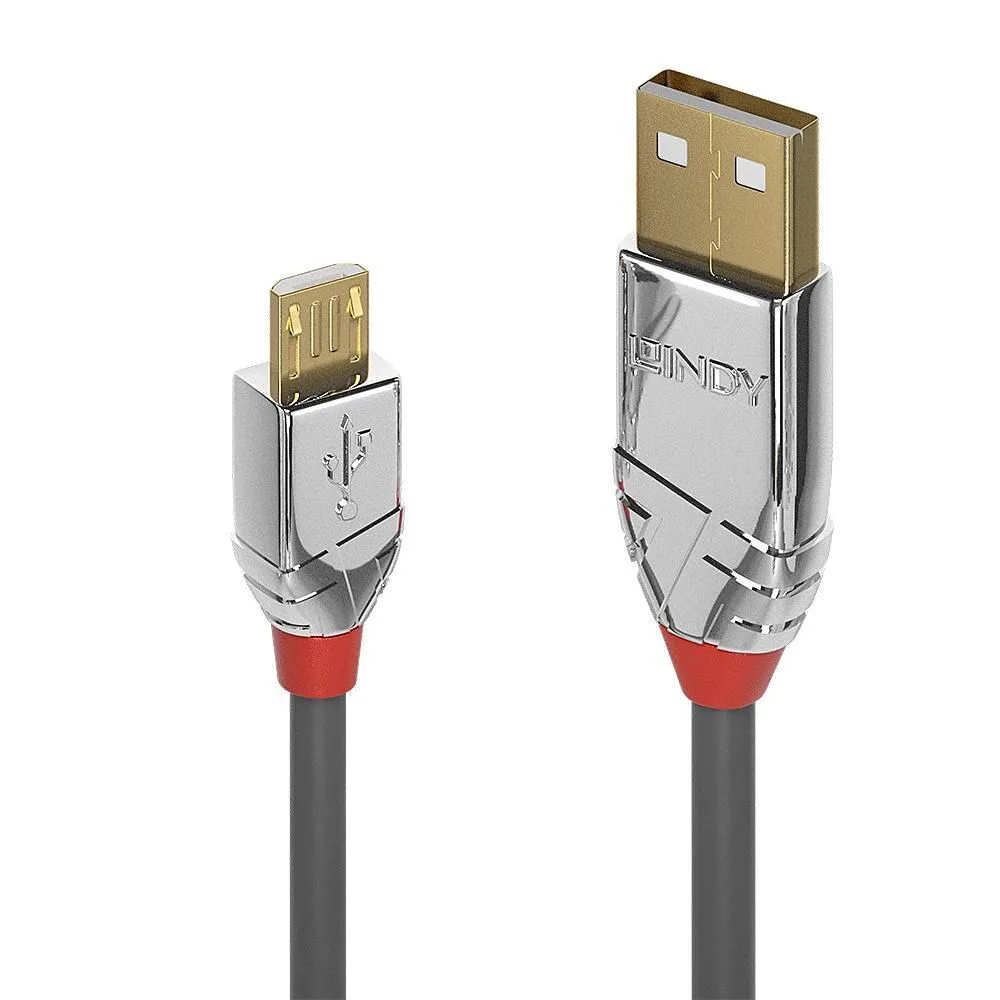 Lindy Regular USB 2.0 to micro USB Cable 5m (36654) Lindy Regular USB 2.0 to micro USB Cable 5m (36654) - Image 1