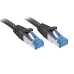 Lindy S/FTP Cat.6a (Gigabit) Καλώδιο Δικτύου Ethernet 0.3m Μαύρο 47410
