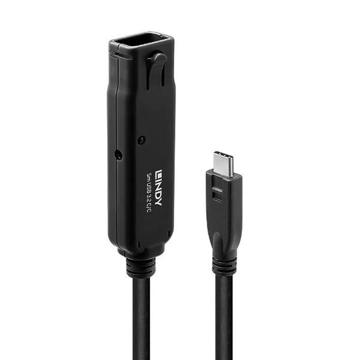 Lindy USB 2.0 Cable USB-C male - USB-A female PD Μαύρο 5m 43405 Lindy USB 2.0 Cable USB-C male - USB-A female PD Μαύρο 5m 43405 - Image 1