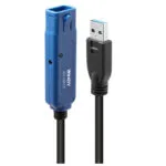 Lindy USB 3.0 Cable USB-A male - USB-A female Μαύρο 20m