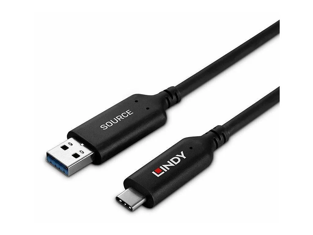 Lindy USB 3.2 Cable USB-C male - USB-A Μαύρο 10m 43395 Lindy USB 3.2 Cable USB-C male - USB-A Μαύρο 10m 43395 - Image 1