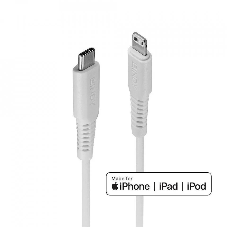 Lindy USB-C to Lightning Cable 60W Λευκό 1m Lindy USB-C to Lightning Cable 60W Λευκό 1m - Image 1