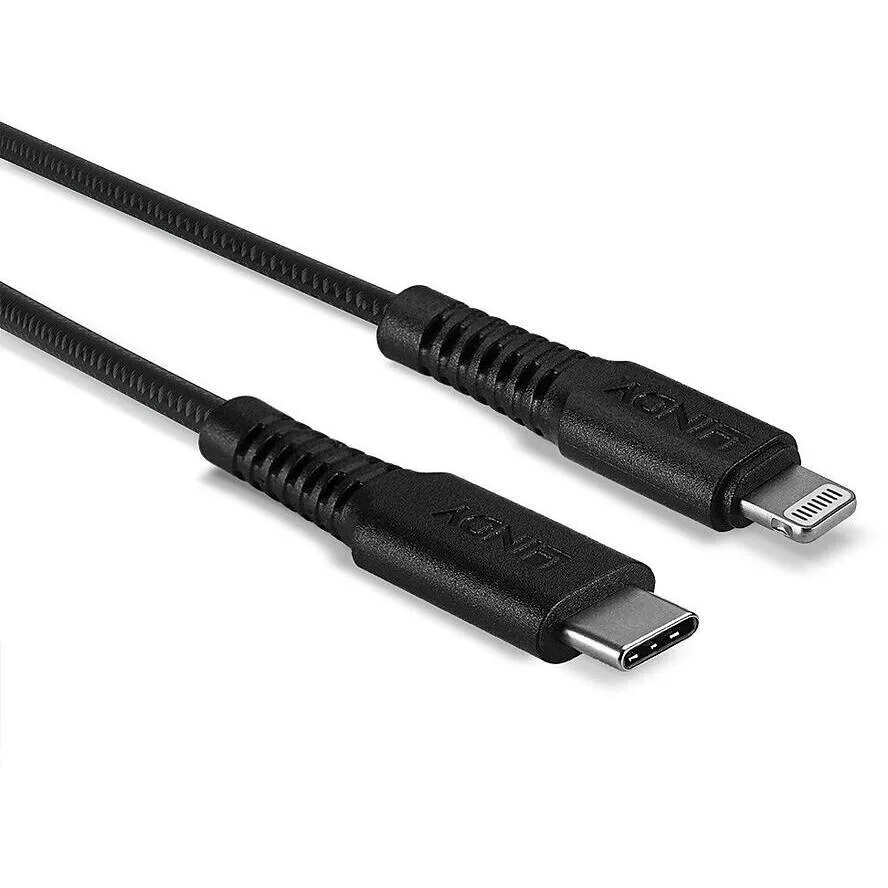 Lindy USB-C to Lightning Cable Μαύρο 1m (31286) Lindy USB-C to Lightning Cable Μαύρο 1m (31286) - Image 1
