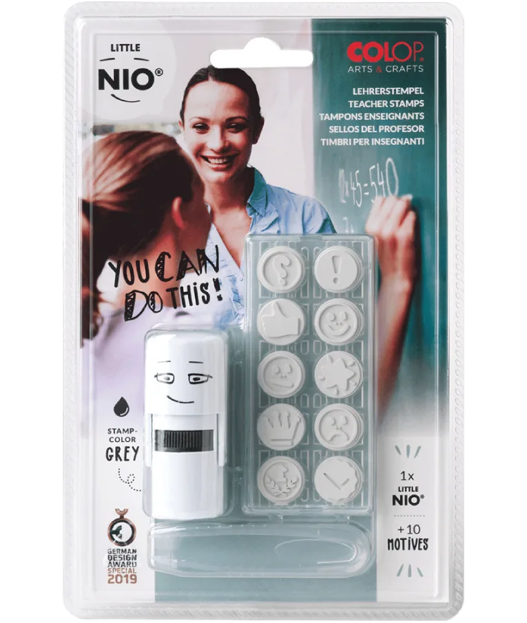 Little Nio Stamp Teacher English Stamp Μικρή Σφραγίδα 10 Διαφορετικά Μηνύματα Επιβράβευσης Colop Nil006 Little Nio Stamp Teacher English Stamp Μικρή Σφραγίδα 10 Διαφορετικά Μηνύματα Επιβράβευσης Colop Nil006 - Image 1