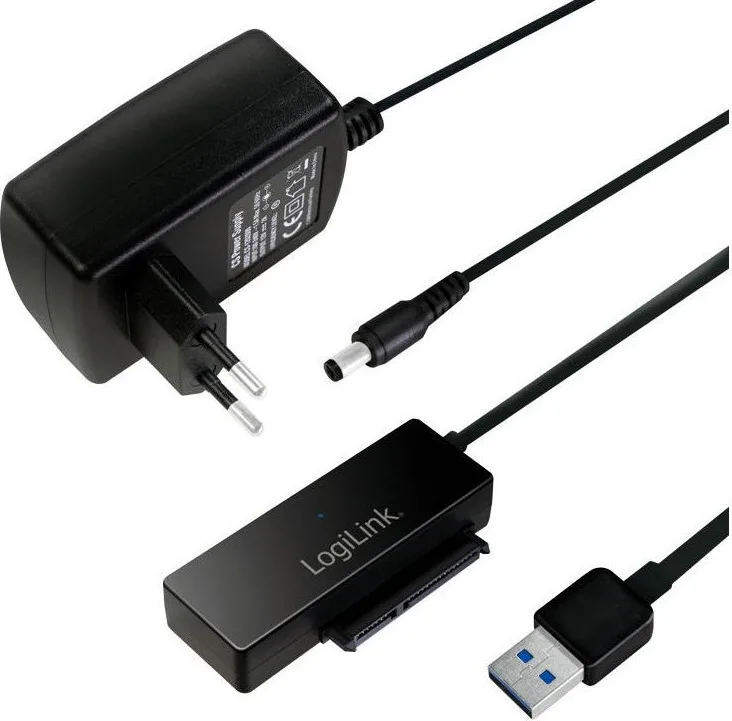 LogiLink AU0050 USB 3.0 to SATA Adapter with OTB Μαύρο LogiLink AU0050 USB 3.0 to SATA Adapter with OTB Μαύρο - Image 1